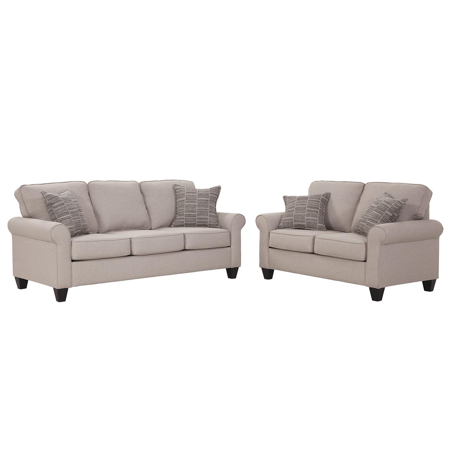 Rent to Own Woodhaven 2Piece Boulder Sofa and Loveseat at Aaron's today!